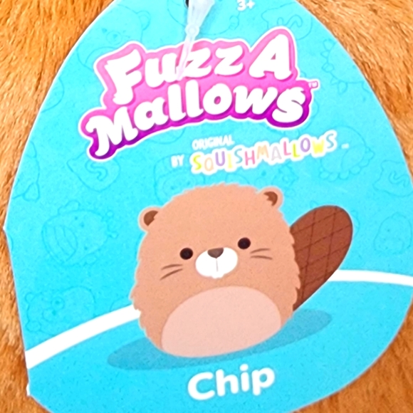 CHIP 🦫 Beaver FuzzAMallow Original Squishmallow by Kelly Toy ☆ NWT ☆ - Picture 3 of 8